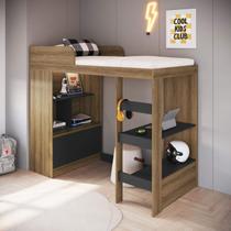 Cama Alta de Solteiro Multifuncional Sem Colchão CA6080 Amsterdam Art In Móveis