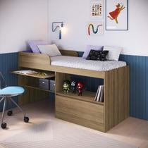 Cama Alta de Solteiro Multifuncional Sem Colchão CJ4080 Jacarta Art In Móveis