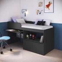 Cama Alta de Solteiro Multifuncional Sem Colchão CJ4080 Jacarta Art In Móveis Cama Alta de Solteiro Multifuncional Sem Colchão CJ4080 Jacarta Art In Móveis