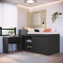 Cama Alta de Solteiro Multifuncional Sem Colchão CJ6080 Jamaica Art In Móveis