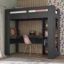 Cama Alta Multifuncional com Escrivaninha Penteadeira Cama Alta Multifuncional com Escrivaninha Penteadeira