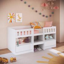 Cama Alta Solteiro Infantil/Juvenil com Portas 80 Ilha Bela Cama Alta Solteiro Infantil/Juvenil com Portas 80 Ilha Bela