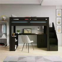 Cama Alta Star Plus Office Gamer Preto - Casatema