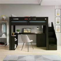 Cama Alta Star Plus Office Gamer Preto - Casatema