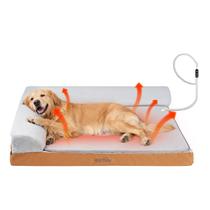 Cama Aquecida para Cães WARKEY Grande, Impermeável, com Espuma de Memória Cama Aquecida para Cães WARKEY Grande, Impermeável, com Espuma de Memória