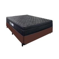 Cama Arezzo Casal Box Black Molas Ensacadas Marrom