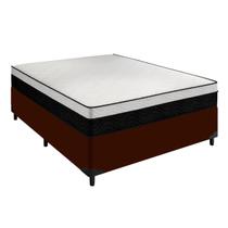 Cama Arezzo Casal Box Black White Molas Ensacadas Marrom