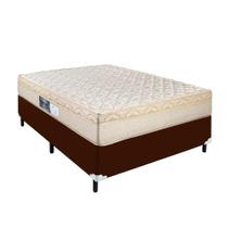 Cama Arezzo Casal Box Molas Ensacadas Marrom