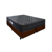 Cama Arezzo King Box Black Molas Ensacadas Marrom Cama Arezzo King Box Black Molas Ensacadas Marrom