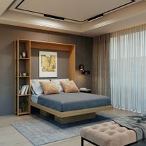 Cama Articulada Casal 193x178,5cm c/ Nichos e Prateleiras CM8014 Tecnomóbili