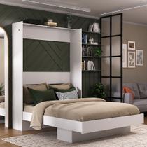 Cama Articulada Casal com Estante Branco Cama Articulada Casal com Estante Branco