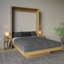 Cama Articulada de Casal 209x198cm com 2 Mesas de Cabeceira, Nichos e Gavetas Cm8041 Cama Articulada de Casal 209x198cm com 2 Mesas de Cabeceira, Nichos e Gavetas Cm8041