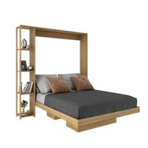 Cama Articulada de Casal com 4 Prateleiras e 2 Nichos CM8014 Amêndoa - Tecno