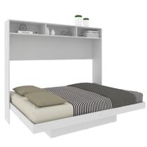 Cama Articulada de Casal Horizontal com Nichos e Prateleiras Cama Articulada de Casal Horizontal com Nichos e Prateleiras