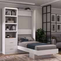 Cama Articulada Solteiro com Estante 2 Gavetas 4 Prateleiras Cama Articulada Solteiro com Estante 2 Gavetas 4 Prateleiras