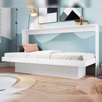 Cama Articulável Horizontal Solteiro Juvenil com Estação de Trabalho 90 Latino Branco