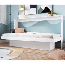 Cama Articulável Solteiro Latino Vira Escrivaninha com Nichos CE090 Art in Móveis