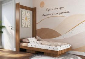 Cama Articulável Vertical Solteiro 90cm Vancouver Nogal Art in Móveis