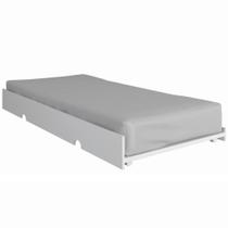 Cama Auxiliar de Solteiro MDF Móveis Rimo Branco