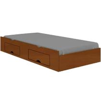 Cama Auxiliar Milenio Solteiro com 2 Gavetas D Doro Cor Marrom Cama Auxiliar Milenio Solteiro com 2 Gavetas D Doro Cor Marrom