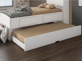 Cama Auxiliar Sem Gaveta Conquista Branco Cama Auxiliar Sem Gaveta Conquista Branco