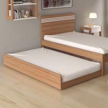 Cama Auxiliar Solteiro Box Chão Baixa Para Bicama Quarto Adulto Amêndoa Marrom Madeira Cama Auxiliar Solteiro Box Chão Baixa Para Bicama Quarto Adulto Amêndoa Marrom Madeira