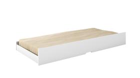 Cama Auxiliar Solteiro Branco Brilho - Conquista Cama Auxiliar Solteiro Branco Brilho - Conquista