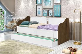 Cama Baba Alice Com 2 Gavetas J&A - Jequitiba/Branco