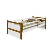 Cama Babá Bianca Design Infantil Solteiro Branco/amêndoa - Móveis Cama Babá Bianca Design Infantil Solteiro Branco/amêndoa - Móveis