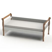 Cama Babá Júlia Branco Acetinado Amadeirado - Carolina Móveis Cama Babá Júlia Branco Acetinado Amadeirado - Carolina Móveis