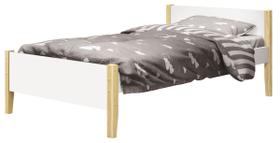 Cama Babá Solteiro Simba Branco Fosco com Natural - Reller