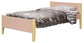 Cama Babá Solteiro Simba Rosa Fosco com Natural - Reller