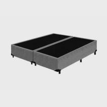 Cama Base Box Bipartido Queen Suede (1.58X1.98) - Genki Kenko