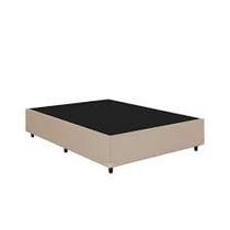 Cama Base Box Casal Bege Sintético 38x138x188