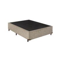 Cama Base Box Casal Bege Suede 38x138x188