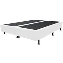 Cama Base Box Casal Bipartido Branco 138x188 Sintético