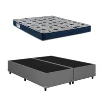 Cama Base Box Casal Bipartido Cinza Colchão ISO 60 D28 - Ortobom