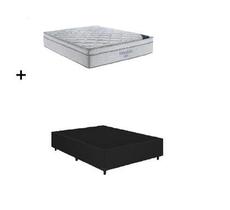 Cama Base Box Casal Camurça Preto Colchão Freedom Molas Ensacadas 138x188 Ortobom Cama Base Box Casal Camurça Preto Colchão Freedom Molas Ensacadas 138x188 Ortobom