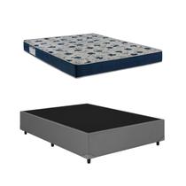 Cama Base Box Casal Cinza Colchão ISO 60 D28 - Ortobom