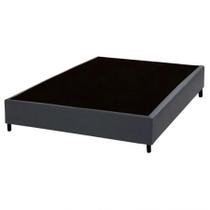 Cama Base Box Casal Cinza Sintético 38x138x188