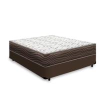 Cama Base Box Casal Marrom Colchão ISO 150 D45 - Ortobom