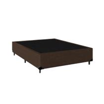 Cama Base Box Casal Marrom Suede 38x138x188