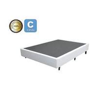 Cama Base Box Casal Sintético Branco 27x138x188 Rosana Colchões