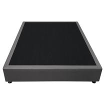Cama Base Box Casal Sintético Cinza 38x138x188