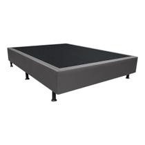 Cama Base Box Casal Sintético Cinza 38x138x188
