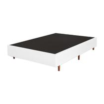 Cama Base Box Casal Suede Branco 38x138x188