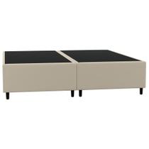 Cama Base Box King Bipartido Bege Suede 193x203 Cama Base Box King Bipartido Bege Suede 193x203