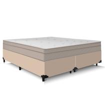 Cama Base Box King C/ Colchão Confort Tec 193x203x39 Premium