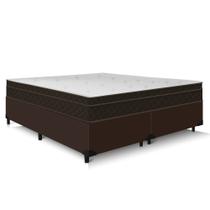 Cama Base Box King C/ Colchão Confort Tec 193x203x39 Premium