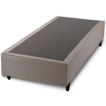 Cama base box solteiro Hellen Sommier com 38 cm de altura para colchão 88 cm de largura Bege